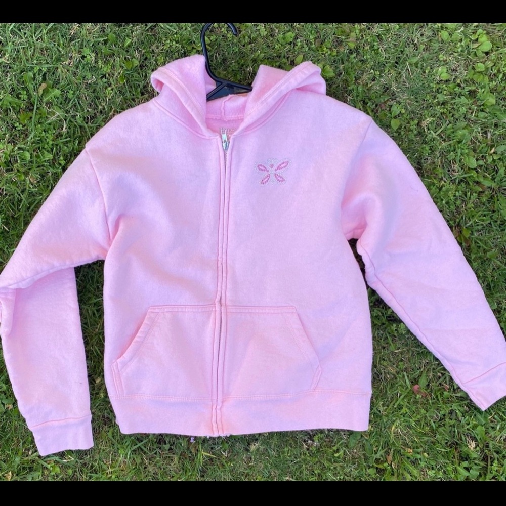 pink cute butterfly hoodie